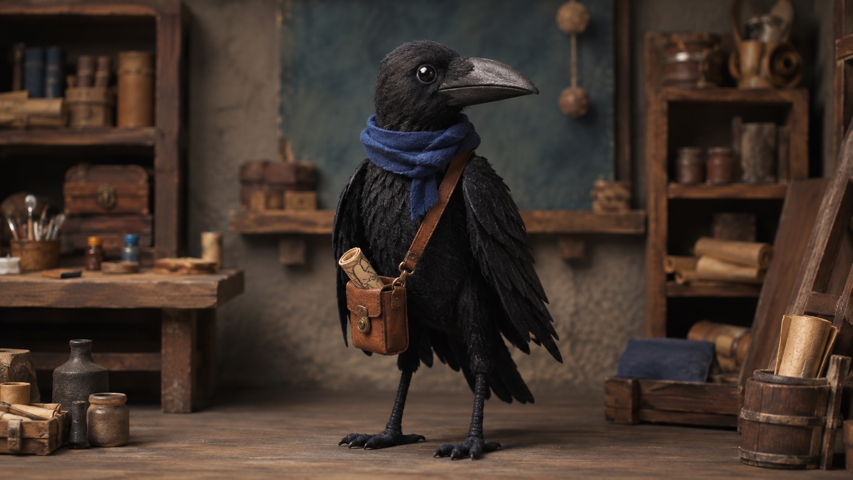 Image 2: a standalone black crow navigator character